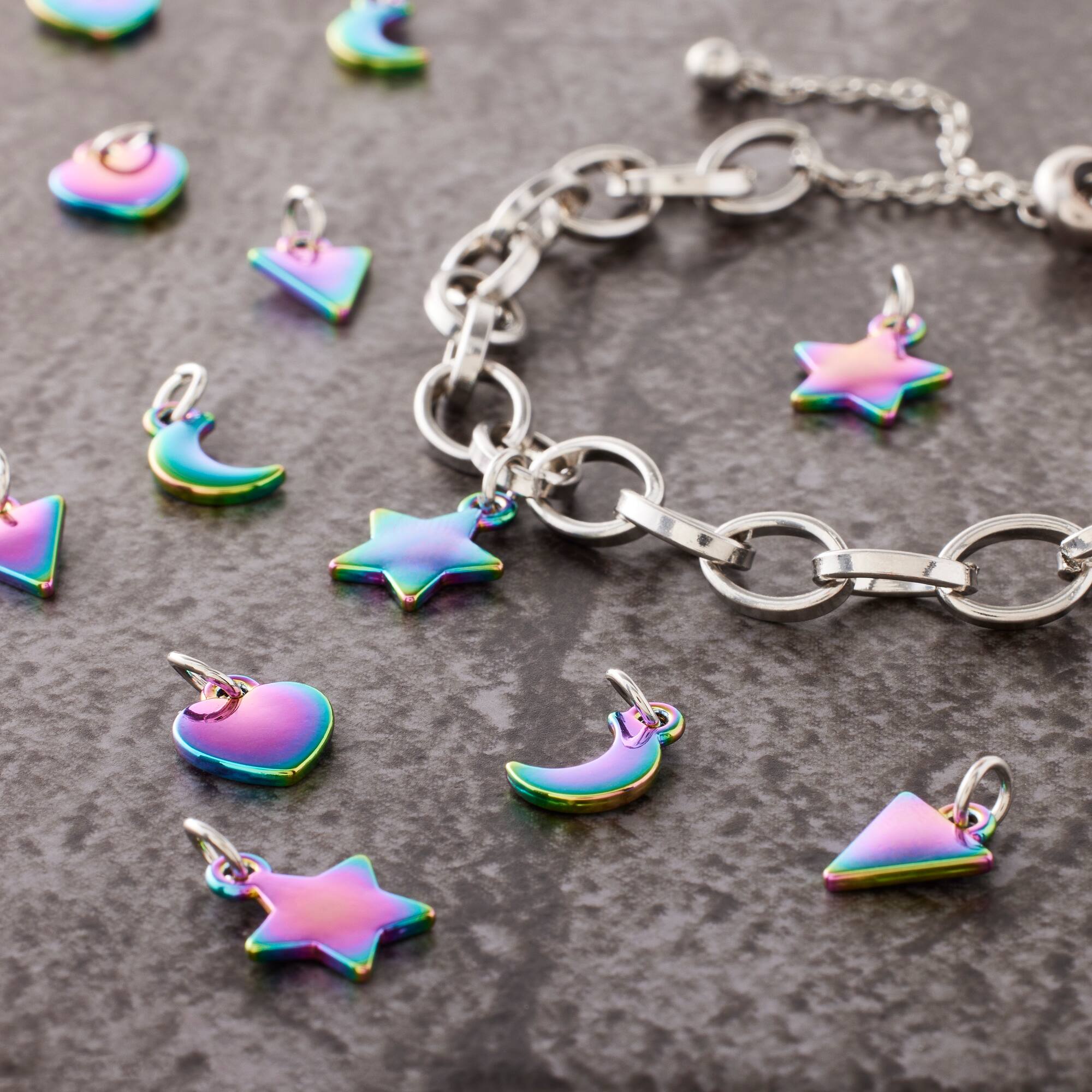 Oil Slick Shapes Charm Set by Bead Landing™